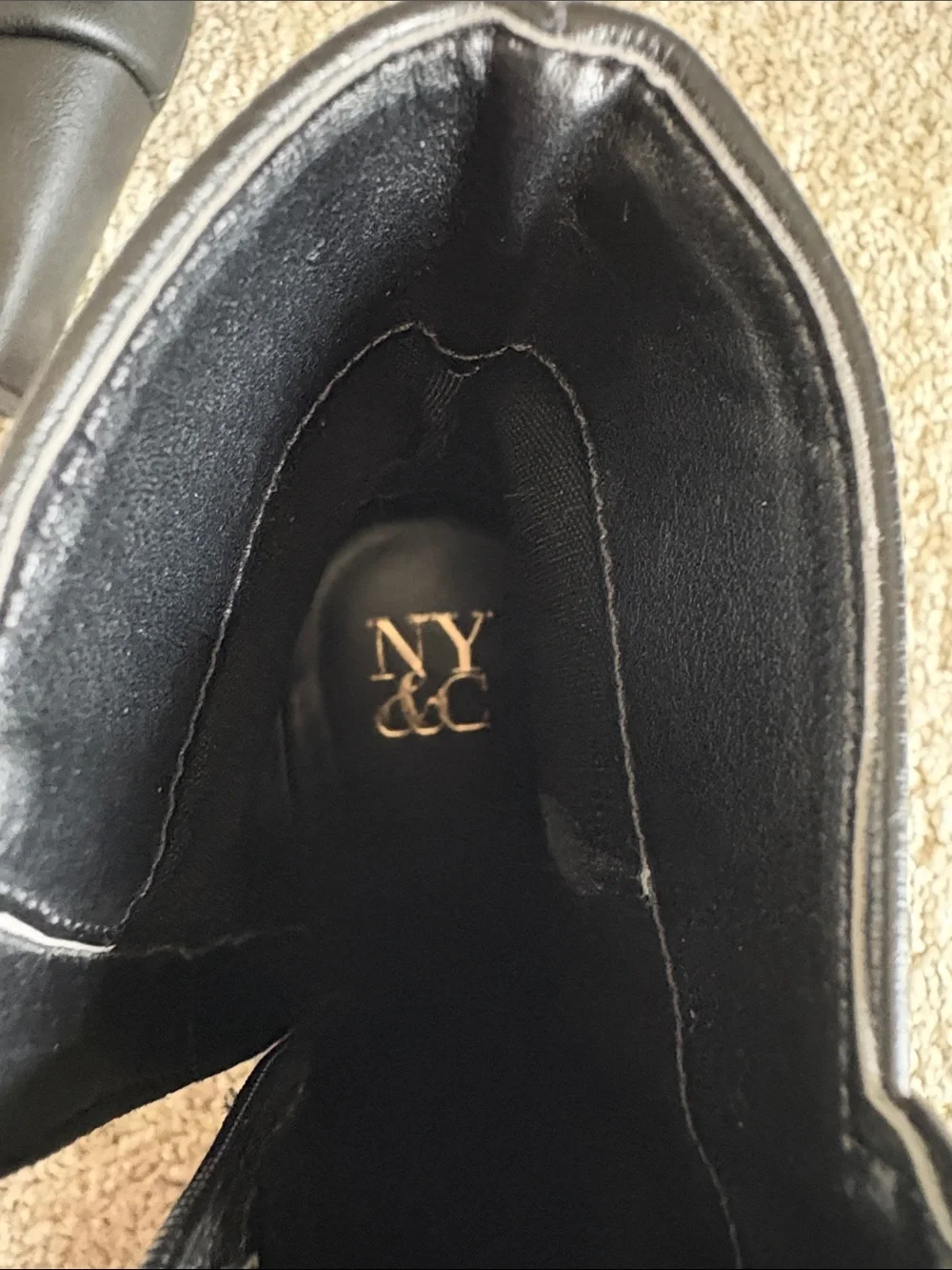 New York & Company Black Pointed Toe Block Heel Ankle Booties